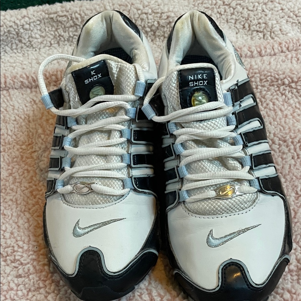 Nike Shox White and Navy/light blue Athletic Shoes